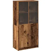 vidaXL Highboard mit Türen Altholz-Optik 68x37x142 cm Holzwerkstoff