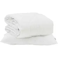 vidaXL Sommerdecke mit Kissen 2 Stk. Weiß Mikrofaser