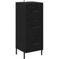 vidaXL Highboard Schwarz Eichen-Optik 34,5 x 34 x 180 cm Holzwerkstoff