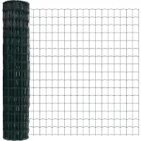 vidaXL Euro-Zaun mit Betonsockel 10 x 1,6 m PVC-beschichteter Stahl
