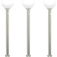 vidaXL Pollerleuchten mit Sensor 3 Stk. 120 cm Edelstahl IP44
