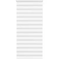 vidaXL Doppelrollo Weiß 110x230 cm Stoffbreite 105,9 cm Polyester