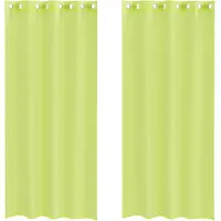 vidaXL Voile Vorhänge mit Ösen 2 Stk. Apfelgrün 140x225 cm