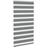 vidaXL Doppelrollo Dunkelgrau 90x100 cm Stoffbreite 85,9 cm Polyester