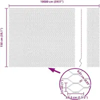 vidaXL Hexagonzaun Grün 1,5 x 100 m PVC