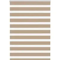vidaXL Doppelrollo Sandbraun 110x150 cm Stoffbreite 105,9 cm Polyester