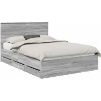 vidaXL Bettrahmen Graues Sonoma 160 x 200 cm Ingenieurs Holz