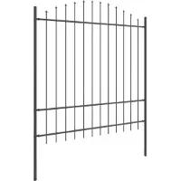 vidaXL Gartenzaun WOERDEN 2 stk. 170 x 215 cm Grau