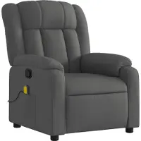 vidaXL Massage-Relaxsessel, Stoff, Dunkelgrau