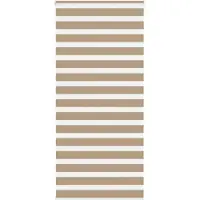 vidaXL Doppelrollo Sandbraun 110x200 cm Stoffbreite 105,9 cm Polyester