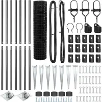 vidaXL Euro-Zaun mit Stacheln 10 x 1,2 m PVC-beschichteter Stahl Grau