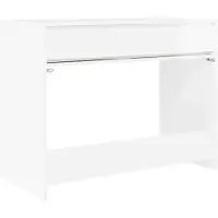vidaXL Schreibtisch Hochglanz Weiß 100 x 50 x 78 cm Holzwerkstoff