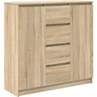 vidaXL Sideboard mit Schubladen Sonoma-Eiche 100,5x35x98,5 cm