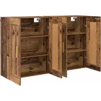 vidaXL Wandmontierter Schrank 2 Stk. Altholz 69,5 x 34 x 90 cm