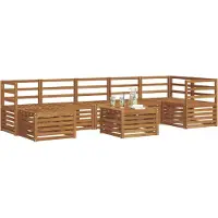 vidaXL Outdoor-Sofagarnitur 8 Stk. Natur