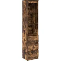 vidaXL Highboard Räuchereiche 37,5x35x180 cm Holzwerkstoff