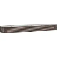 vidaXL Hochbeet Verzinkter Stahl 396x100x36 cm Braun