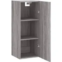 vidaXL Wandschrank Grau Sonoma 34,5x34x90 cm Holzwerkstoff