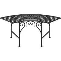 vidaXL Baumbank 113 cm Schwarz Stahl