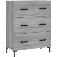 vidaXL Highboard Grau Sonoma 69,5x34x180 cm Holzwerkstoff