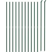 vidaXL Maschendrahtzaun mit Bodenflansch Grün 0,8x25 m