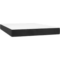 vidaXL Taschenfederkernmatratze Mittel Schwarz 140x210x20 cm Samt