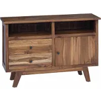 vidaXL Sideboard mit Schubladen Natur 100 x 30 x 68 cm Massivholz Teak