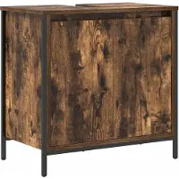 vidaXL Waschbeckenunterschrank Räuchereiche 60x34,5x60 cm