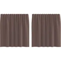 vidaXL Voile Vorhänge mit Lasche 2 Stk. Braun