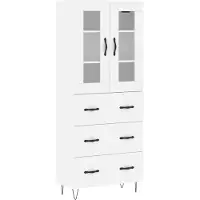 vidaXL Highboard Weiß 69,5x34x180 cm Holzwerkstoff