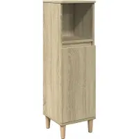 vidaXL Badschrank Sonoma-Eiche 30x30x100 cm Holzwerkstoff