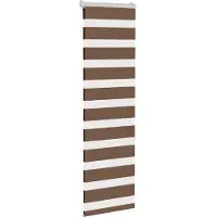 vidaXL Doppelrollo Braun 40x150 cm Stoffbreite 35,9 cm Polyester
