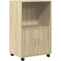 vidaXL Rollschrank Sonoma-Eiche 55x40x91 cm Holzwerkstoff