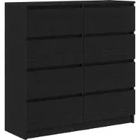vidaXL Sideboard Schwarz Eichen-Optik 100x35x99 cm Holzwerkstoff
