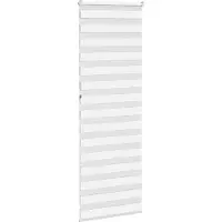 vidaXL Doppelrollo Weiß 75x230 cm Stoffbreite 70,9 cm Polyester