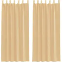 vidaXL Voile Vorhänge mit Schlaufen 2 Stk. Sandfarbe 140x225 cm