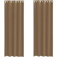 vidaXL Voile Vorhänge mit Ösen 2 Stk. Hellbraun