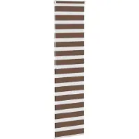 vidaXL Doppelrollo Braun 55x200 cm Stoffbreite 50,9 cm Polyester
