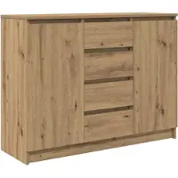 vidaXL Sideboard mit Schubladen Artisan-Eiche 100,5x35x76 cm