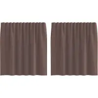 vidaXL Voile Vorhänge mit Stangentaschen 2 Stk. Braun