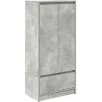 vidaXL Schrank mit Schublade Betongrau 55,5x34x119,5 cm Holzwerkstoff