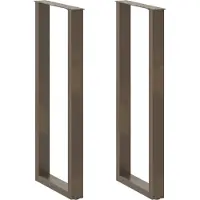 vidaXL Bartischbeine U-Form 2 Stk. Naturstahl 40x(110-111) cm Stahl
