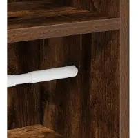 vidaXL Badezimmerschrank mit Rollenhalter Räuchereiche 20,5x22x90 cm