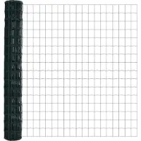 vidaXL Eurozaun Grün 1,6 x 10 m PVC-beschichtetes Eisen
