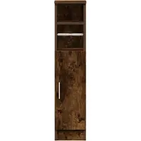 vidaXL Badezimmerschrank mit Rollenhalter Räuchereiche 20,5x22x90 cm