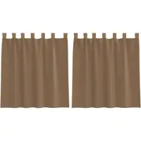 vidaXL Voile Vorhänge mit Schlaufen 2 Stk. Hellbraun 140x140 cm