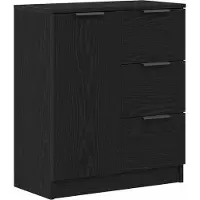 vidaXL Sideboard Schwarz Eichen-Optik 60 x 30 x 70 cm Holzwerkstoff