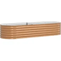 vidaXL Hochbeet Braun 240 x 80 x 44 cm Stahl