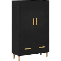vidaXL Highboard Schwarz Eichen-Optik 70 x 31 x 115 cm Holzwerkstoff