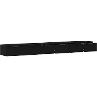 vidaXL Wandmontierter Schrank 2 stk. Schwarz Eichen-Optik